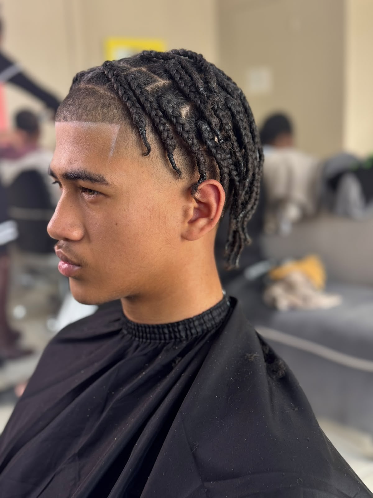 Fade on braids